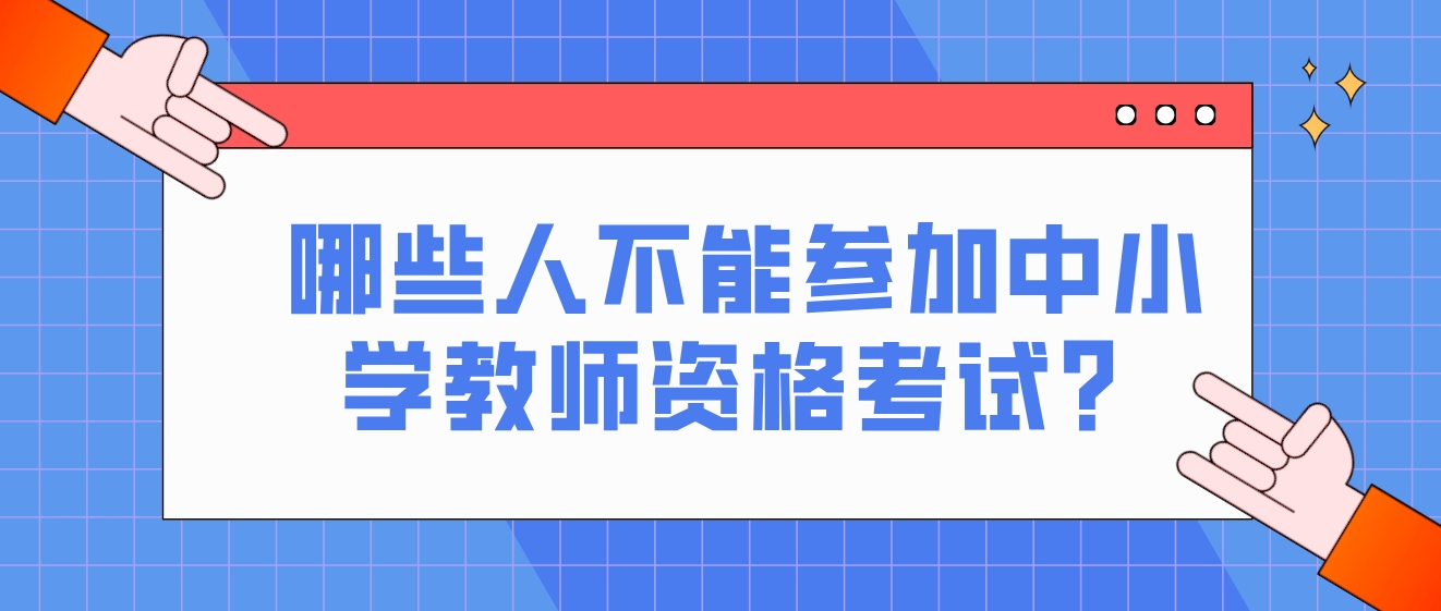 哪些人不能参加中小学教师资格考试？